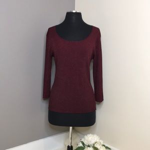 Coldwater Creek Simply Sparkly Red Top